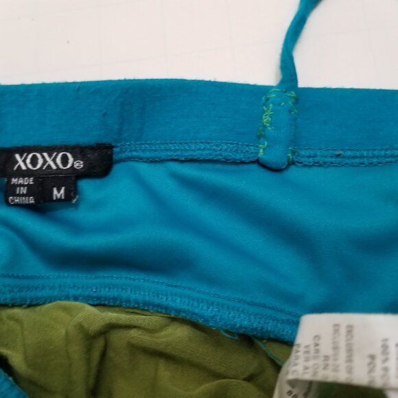 XOXO Maxi Long Dress in multi-colors (blue, green, black), size M - Picture 11 of 13